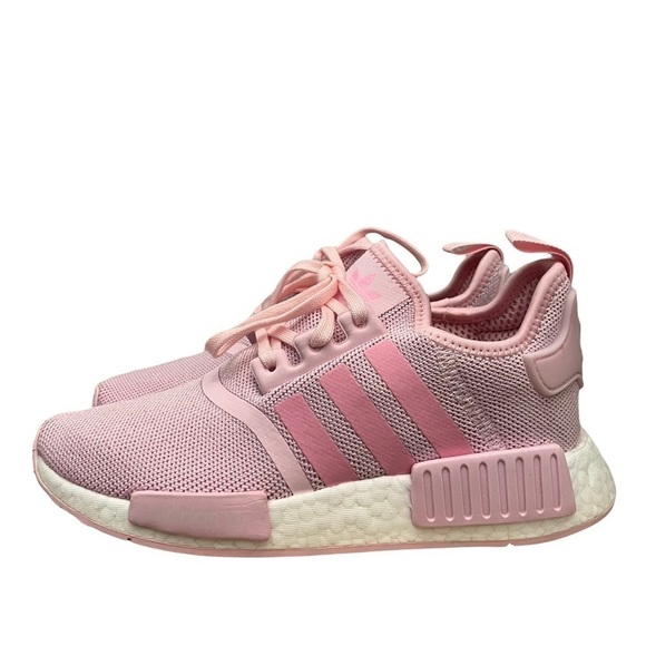 Adidas NMD R1 Light Pink & White Athletic Sneakers 4.5Y W6 - Picture 2 of 4